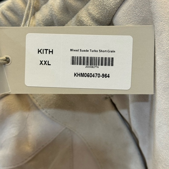 Kith Mixed Suede Turbo Shorts in Cream - Brand New XXL - Picture 3 of 9